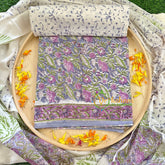 Floral Print Jaipur Cotton Suit Material Set-VS1029